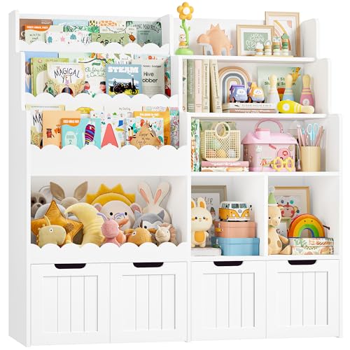 Forehill Kinderregal Mit 4 Schubladen Auf Rollen Kinderzimmer