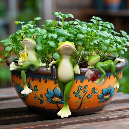 Frosch Figuren Teichdeko Miniteich Frosch Garten Deko F