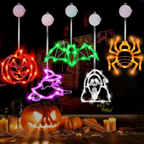 Halloween Fenster Lichter 5 Pcs Halloween Fensterlichter Mit