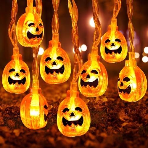 Buudala Halloween Deko K Rbis Lichterkette 4 5m