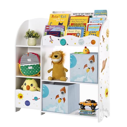 Songmics Kinderzimmerregal Spielzeug Organizer B Cherregal F R