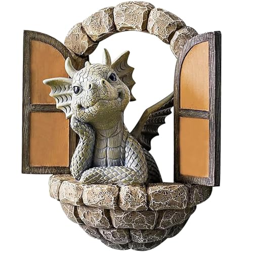 Yfjsml Gartendrachen Figuren Deko Drachen Gartenfiguren Gartendeko F