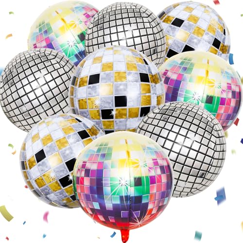 9 St Ck Discokugel Luftballons 22 Zoll Disco