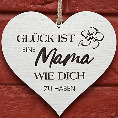 Glitzkind Holz Deko Herz Geschenk F R Mama