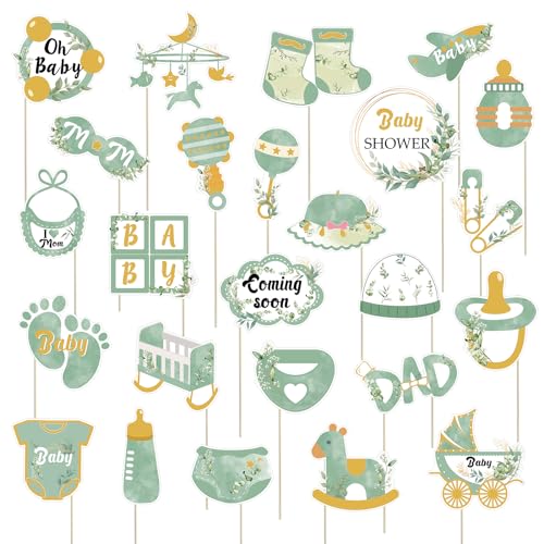 Salbei Gr N Baby Dusche Photo Booth Requisiten