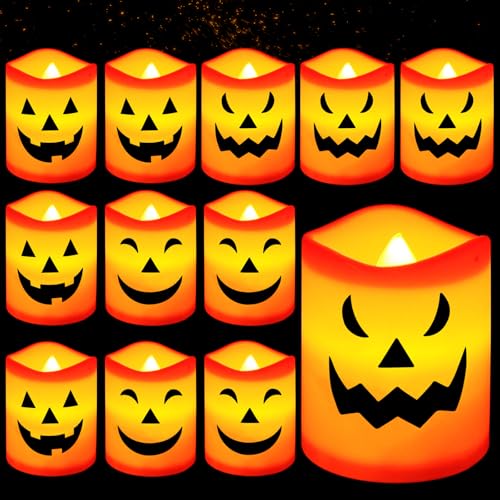 Cioxsoio 12 St Ck Led Kerzen Halloween Flammenlose