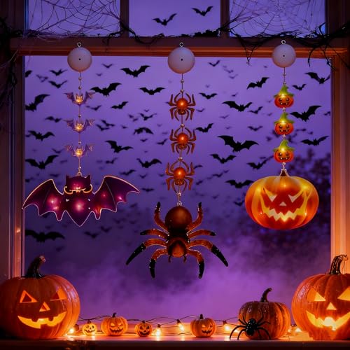 Zevmi H Ngende Halloween Fensterdeko Led 3 St