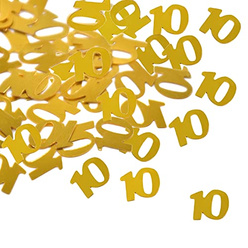 10 Geburtstag Jubil Um Konfetti Goldene Zahlenkonfetti Tischdeko