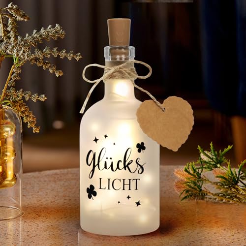 Led Flaschenlicht Gl Ckslicht Flaschenlichter Mit Spruch Beleuchtete