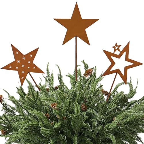 Ljevandria 3 St Ck Gartenstecker Rost Sterne Deko