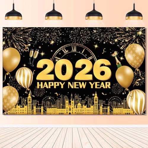 Silvester Banner Deko 2026 Extra Gro E Stoff