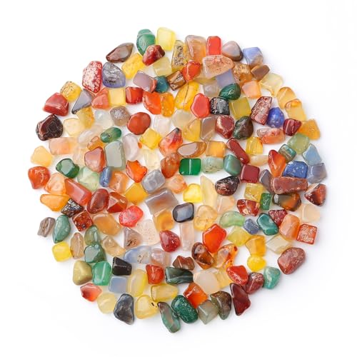 Honqishimy 430g Multicoloured Agate Crushed Stones Buntes Edelsteine