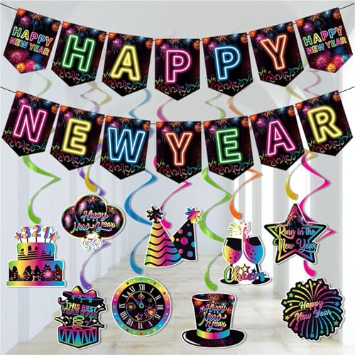 Parpix Spiral Girlande Silvester Deko 2026 Party Set