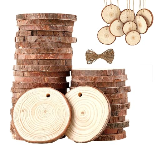 30 St Ck Holzscheiben 9 10cm Durchmesser Holz