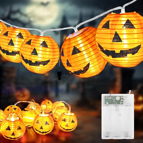 Kimuwote Halloween Lichterkette Batterie 6m 20 Led Orange