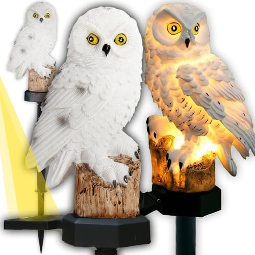Retoo Solar Eule Licht Led Gartendeko Wasserdichte Ip44