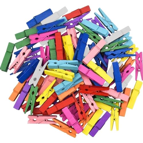 Mini W Scheklammern Holz Bunt 3 5 Cm