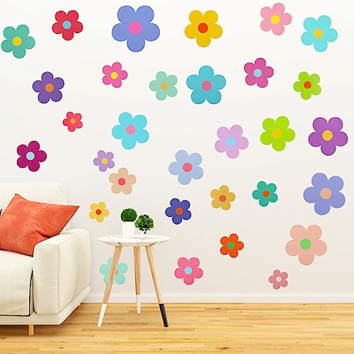 Teaaha 63 St Ck Sticker Blumen Buntes Wandtattoo
