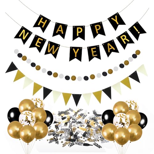 Silvester Deko 2026 Set Neujahr Silvester Deko Happy