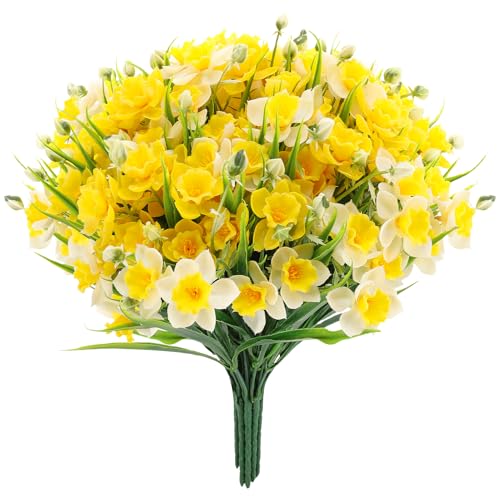 Xialvyu 12 St Ck Narzissen Kunstblumen Gelb Wie