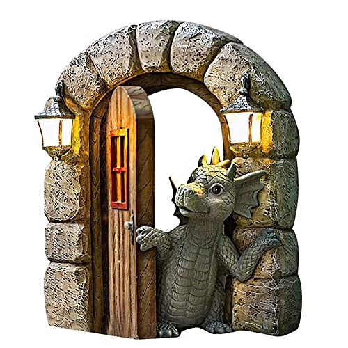 Guidre Gartendrachen Figuren Deko Drache Gartenfigur Polyresin Offene