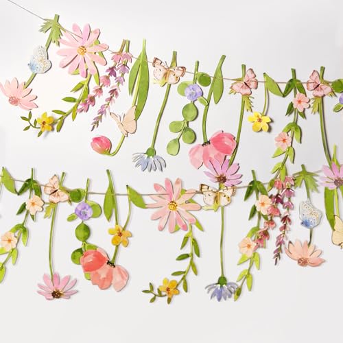 Sunbeauty Blumen Girlande Wildblume Deko Banner Blumen In