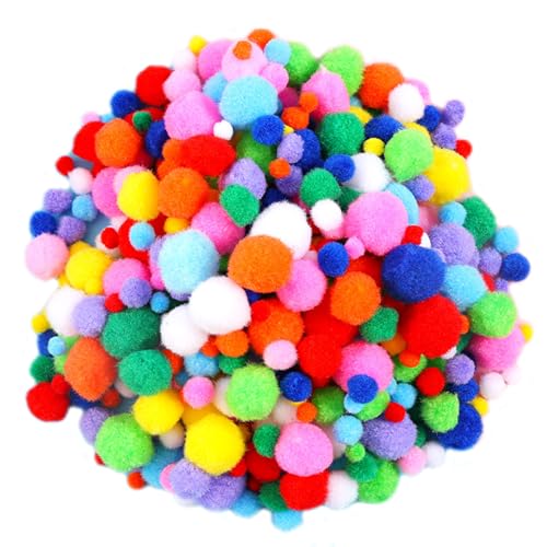 Mini Pompons Bunt 400 St Ck Pompons Zum