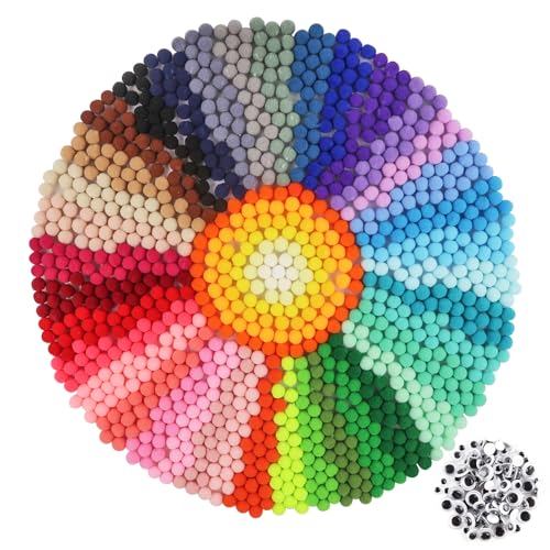 Toaob 1900 St Ck Bunte Pompons Zum Basteln