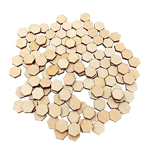 Supvox 200 St Ck 10mm Buchenholz Sechseckige Holzscheiben