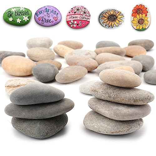 25 St Ck Kieselsteine Zum Bemalen Flach Steine