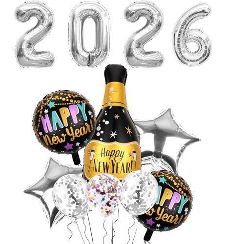 Catelves Silvester Deko 2026 Luftballon Dekoration Set Neujahr