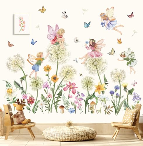 Wondever Wandtattoo Pusteblume Fee Wandaufkleber L Wenzahn Blumen