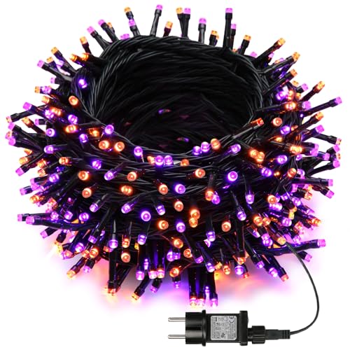 Joomer Halloween Lichterkette Outdoor 20m 200led Orange Lila