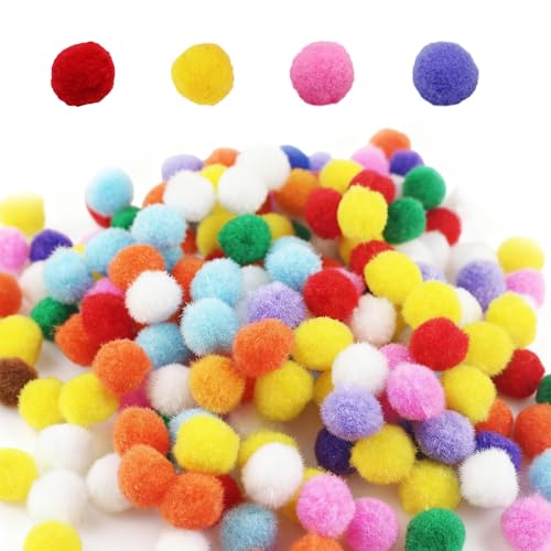 500 St Ck Bunte Pompons Zum Basteln 2cm