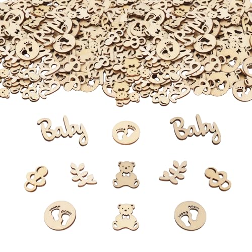 Parpix 125 St Ck Babyparty Deko Konfetti Holz