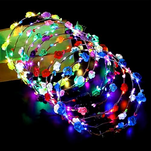 20 St Ck Bunte Blumenkranz Haare Led Led