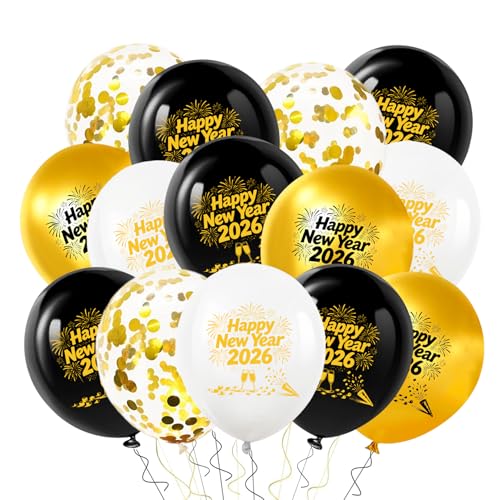 Silvester Deko 2026 Luftballons 24 St Ck Happy