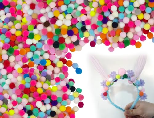 Lhbwhiz 200 St Ck Pompons Mini Bunt Filzkugeln