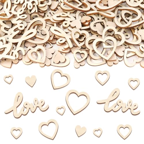 Xialvyu 236 St Ck Holzherzen Love Brief Konfetti