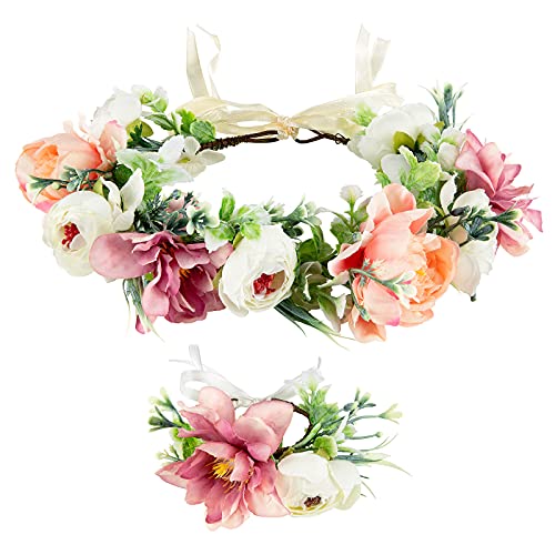 Blumenkranz Haarreif Haarschmuck F R Damen Rose Braut