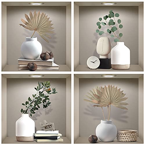 Toarti 4 St Ck 3d Vase Wandaufkleber Vasen