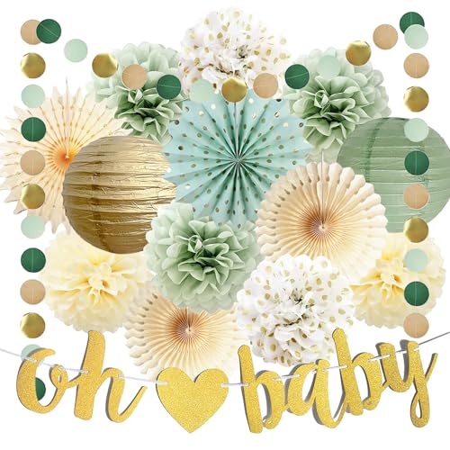 Salbeigr Ne Baby Shower Deko Babyparty Dekoration Junge