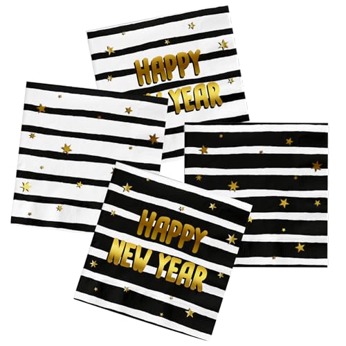 Folat 63756 Servietten Blackgold Hny 33 X 33