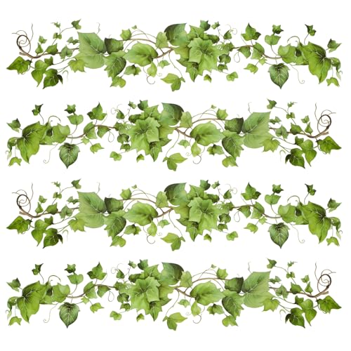 4 St Ck Wandsticker Gr Ne Ranken Wandtattoo