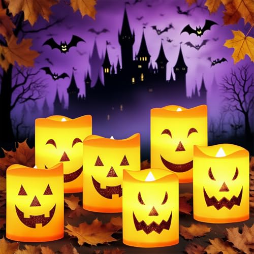 Hongecb Halloween Flameless Kerze 6er Set Mit 3