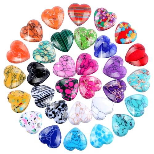 Edelsteine F R Kinder 31stk Steine Bunte Herzsteine
