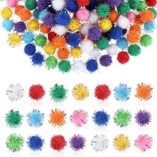 Tyqour 250 St Ck Bunte Pompons Zum Basteln