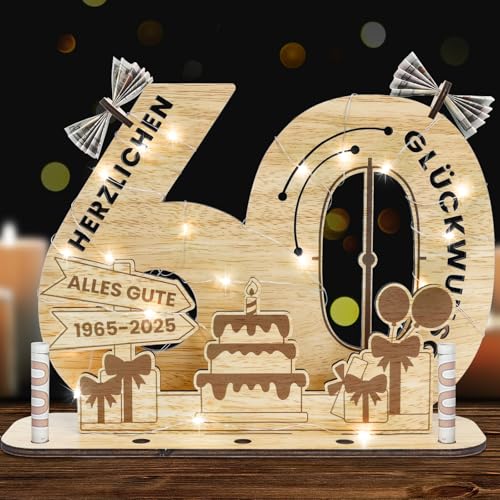 Belillpipi 2025 Originelle 60 Geburtstag Deko Geburtstag Holz