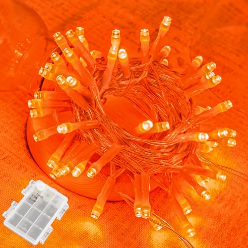 Bolweo Orange Lichterketten 3m 30led Halloween Lichterkette Wasserdicht
