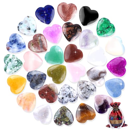 Edelsteine F R Kinder 31stk Steine Bunte Herzsteine